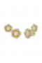 Women Marchesa Jewelry | Halo Flower Yellow Gold Earrings Yellow Gold