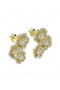 Women Marchesa Jewelry | Halo Flower Yellow Gold Earrings Yellow Gold