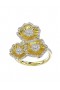 Women Marchesa Jewelry | Halo Flower Yellow Gold Ring Yellow Gold