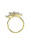 Women Marchesa Jewelry | Halo Flower Yellow Gold Ring Yellow Gold
