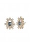 Women Marchesa Jewelry | Poised Denim Button Earring Denim