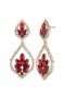 Women Marchesa Jewelry | Poised Large Drop Earring Red