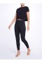Women Marchesa Marchesa Active | Black Relaxed Crop Top With Short Sleeves Black