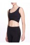 Women Marchesa Marchesa Active | Black Scoop Neck Sports Bra With Criss Cross And Mesh Detail Black