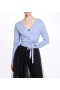 Women Marchesa Marchesa Active | Light Blue Wrap Sweater Zen Blue