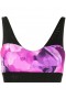 Women Marchesa Marchesa Active | Pink Floral Print Sports Bra With Mesh Raspberry Multi