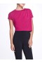 Women Marchesa Marchesa Active | Raspberry Pink Relaxed Crop Top With Short Sleeves Raspberry