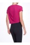Women Marchesa Marchesa Active | Raspberry Pink Relaxed Crop Top With Short Sleeves Raspberry