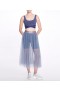 Women Marchesa Marchesa Active | Sheer Blue Tulle Skirt Zen Blue