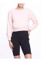Women Marchesa Marchesa Active | Women's Blush Pink Crew Neck Cropped Sweatshirt With Mesh Cutout Back Blush