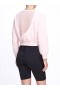 Women Marchesa Marchesa Active | Women's Blush Pink Crew Neck Cropped Sweatshirt With Mesh Cutout Back Blush