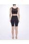Women Marchesa Tops | Black Low Cut Mesh Sports Bra Black