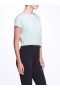 Women Marchesa Tops | Mint Green Relaxed Crop Top With Short Sleeves Mint