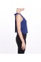 Women Marchesa Tops | Navy Blue Relaxed Tank Top With Bow Detail Navy