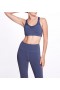 Women Marchesa Tops | Navy Blue Scoop Neck Racerback Sports Bra Navy
