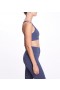 Women Marchesa Tops | Navy Blue Scoop Neck Racerback Sports Bra Navy