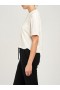 Women Marchesa Tops | Women’s Cropped Ivory White Tee Shirt Ivory