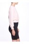 Women Marchesa Tops | Women's Blush Pink Crew Neck Cropped Sweatshirt With Mesh Cutout Back Blush