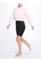 Women Marchesa Tops | Women's Blush Pink Crew Neck Cropped Sweatshirt With Mesh Cutout Back Blush