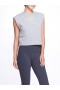 Women Marchesa Tops | Women's Embroidered Grey Sleeveless Workout Top Grey