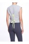 Women Marchesa Tops | Women's Embroidered Grey Sleeveless Workout Top Grey