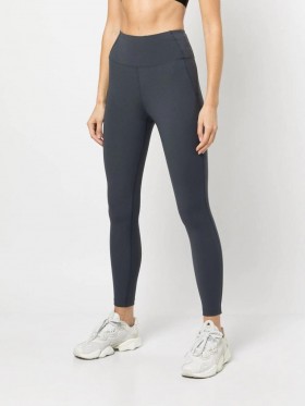 Women Marchesa Bottoms | Grey High Waisted Compression Fit Performance Leggings Grey