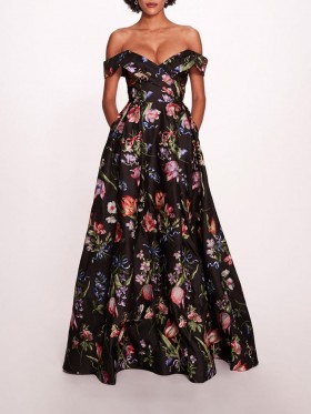 Women Marchesa Dresses | Alex Gown Black Multi
