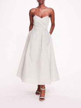 Women Marchesa Dresses | Cloque Sweetheart Dress Mint