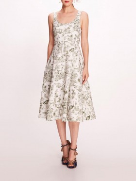 Women Marchesa Dresses | Elowen Dress Ivory/green