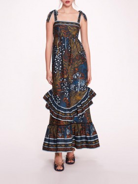 Women Marchesa Dresses | Flying Cheetah Maxi Dress Blue Multi