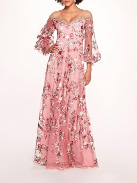 Women Marchesa Dresses | Garden Of Eden Gown Rose Multi