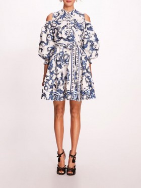 Women Marchesa Dresses | Iris Mini Dress Blue Multi