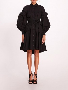 Women Marchesa Dresses | Laurel Shirtdress Black
