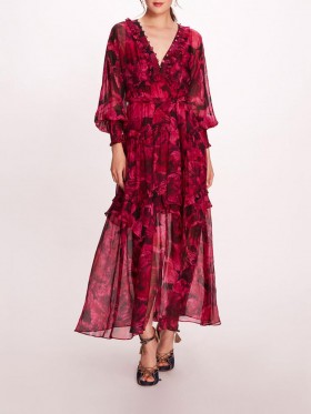 Women Marchesa Dresses | Leilani Dress Fuchsia