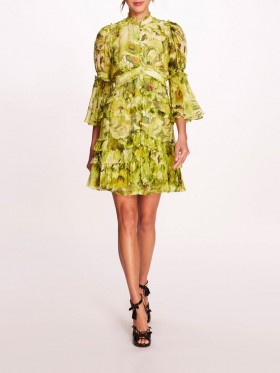 Women Marchesa Dresses | Mali Mini Dress Chartreuse