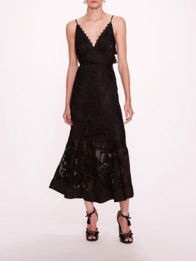 Women Marchesa Dresses | Niobe Slip Dress Black