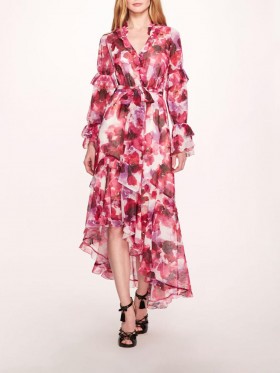 Women Marchesa Dresses | Oleander Maxi Dress Magenta Multi