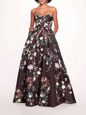 Women Marchesa Dresses | Paradise Ball Gown Black Multi