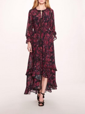 Women Marchesa Dresses | Pom Maxi Dress Magenta