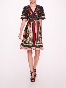 Women Marchesa Dresses | Zea Black Multi