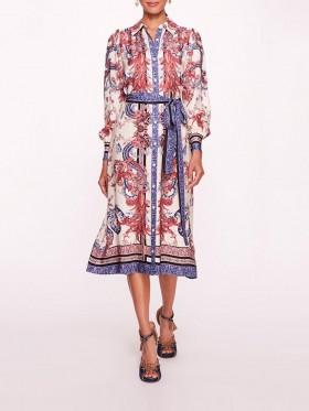 Women Marchesa Dresses | Zea Shirtdress Rose Multi