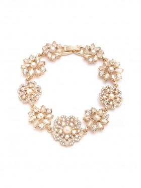 Women Marchesa Jewelry | Gold Fresh Floral Bracelet Gold