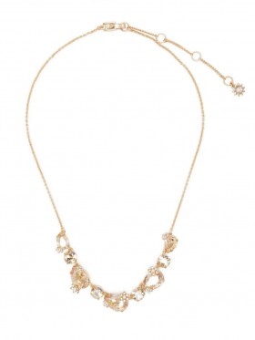 Women Marchesa Jewelry | Gold Stone Necklace Gold