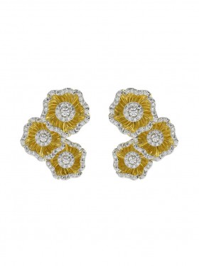Women Marchesa Jewelry | Halo Flower Yellow Gold Earrings Yellow Gold