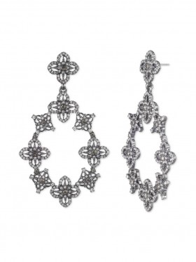 Women Marchesa Jewelry | Lace Orbital Earring Black Diamond