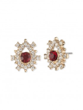 Women Marchesa Jewelry | Poised Button Earring Red