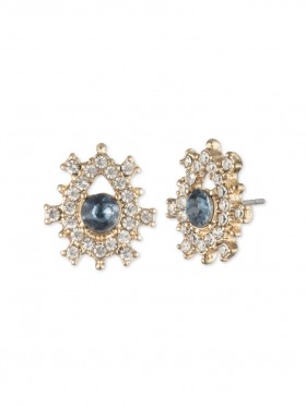 Women Marchesa Jewelry | Poised Denim Button Earring Denim