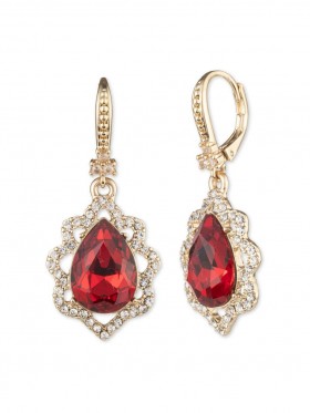 Women Marchesa Jewelry | Poised Drop Earring Red