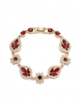 Women Marchesa Jewelry | Poised Gold Bracelet Red