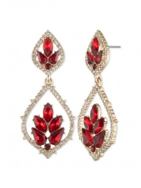 Women Marchesa Jewelry | Poised Large Drop Earring Red